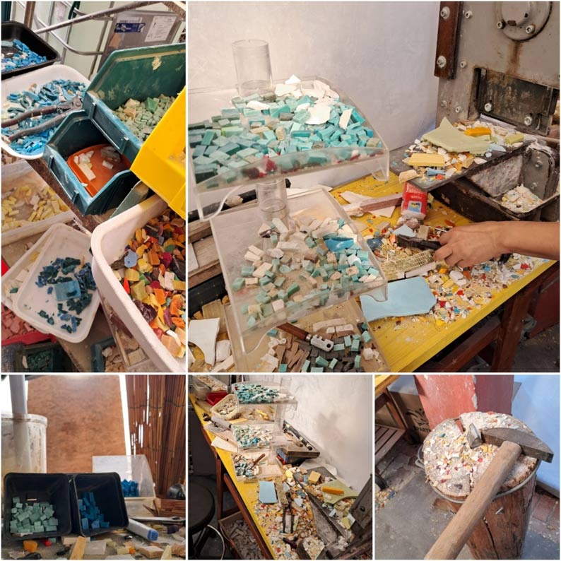 Tessere in pasta vitrea per mosaico