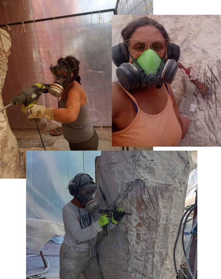 Simona Morelli - Lavorazione monumento Willy
